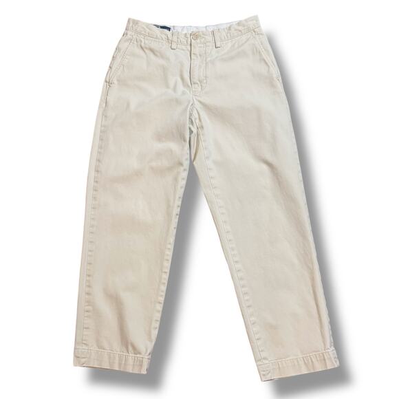 Polo Ralph Lauren Khaki Pants Teens Beige Preston Chino Sz 30/28 ALTERED - Picture 1 of 10